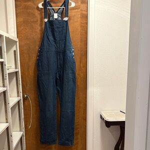 490. Love Mode Dark Blue Denim Overalls